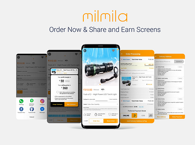 MilMila E Commerce APP app branding flat icon illustration minimal ux website