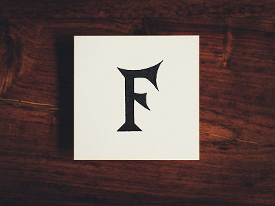 F 36daysoftype analog f hand lettering paper