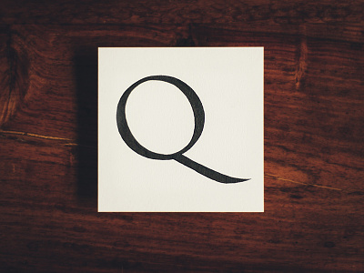 Q 36daysoftype analog hand lettering paper q