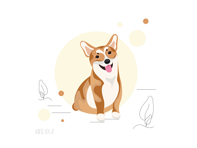 cute corgi adobe illustrator animals branding corgi design dog friend illustration illustration trends 2021 pets ui vector