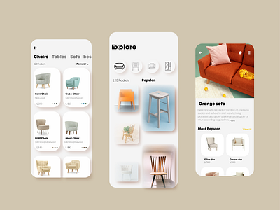 furnuture design app ui ux design