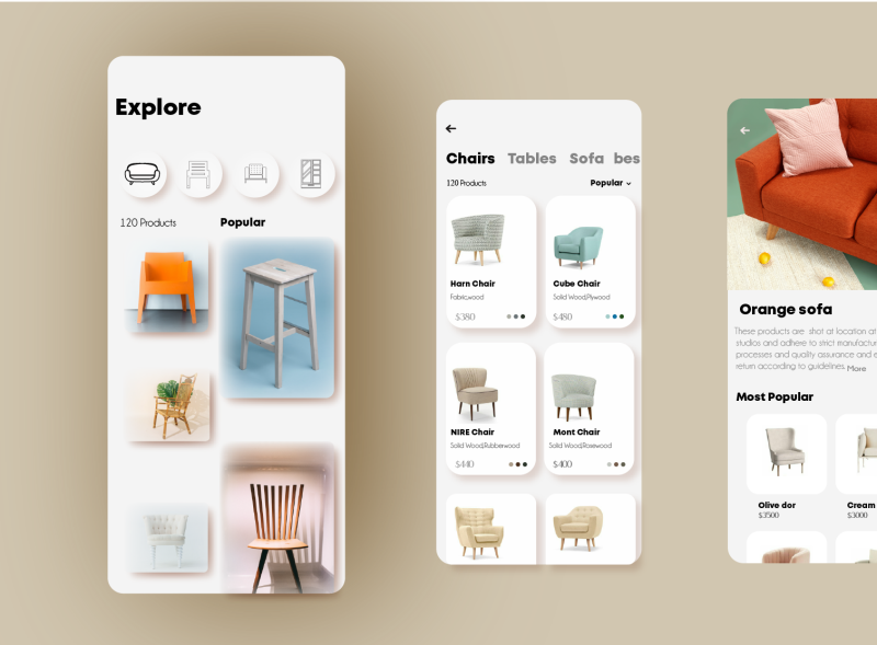 furniture design app 2 by Jayshnav jayendran on Dribbble