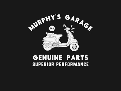 Murphy's Garage lettering lettering logo logo motorcycle motorsport tshirt tshirt design tshirtdesign typogaphy vespa vintage vintage badge vintage design vintage font vintage logo