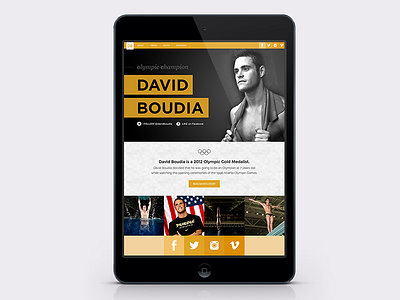 Olympic Diver Website responsive ui web design website