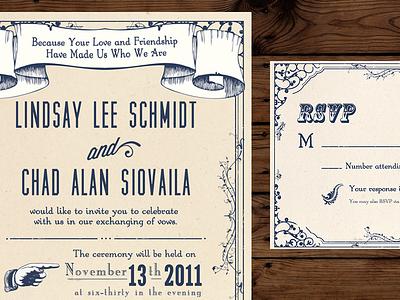 Vintage Wedding Invitation