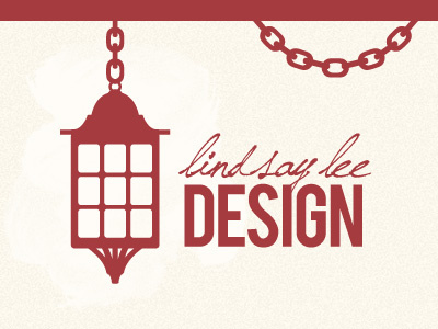 Lindsay Lee Design lantern logo red vintage website