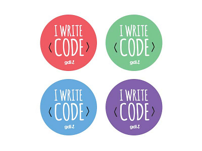 Girl Develop It Stickers code coding css development gdi girl develop it html indianapolis indy javascript web women