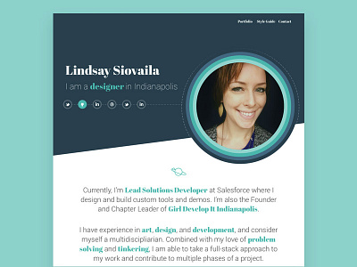 WIP: Portfolio Website by Lindsay Schmidt on Dribbble