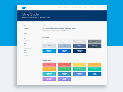 Salesforce Demo Center Style Guide components css front end modules style style guide