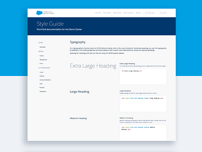 Salesforce Demo Center Style Guide components css front end modules style style guide