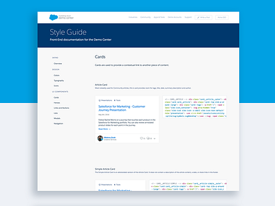 Salesforce Demo Center Style Guide components css front end modules style style guide