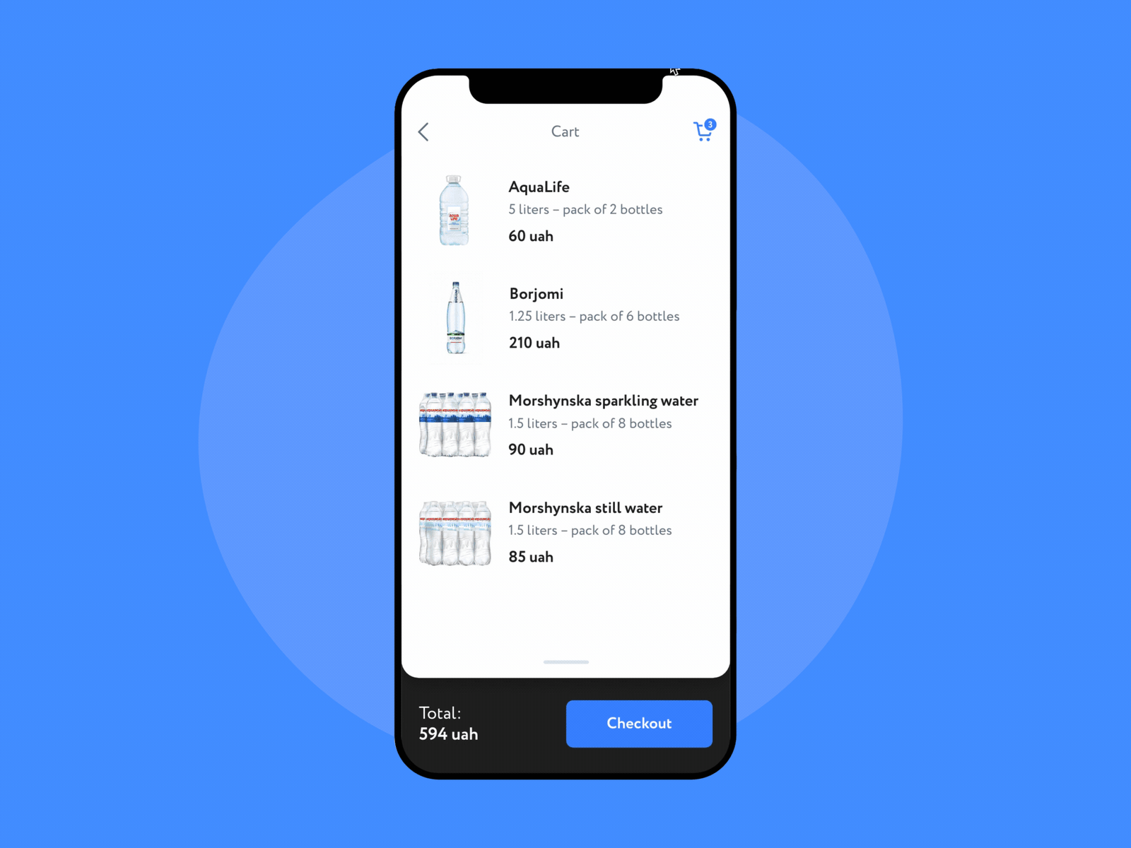 Checkout Process – Water Delivery App