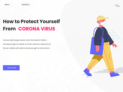 Covid 19 - Corona virus awareness awareness campaign covid 19 landing design minimal ui design ui ux website