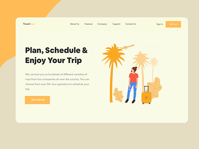 Landing Page Exploration design illustration travel ui ui design webdesign