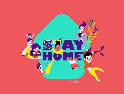 Stay safe, stay home covid 19 illustration stay safe stayhome