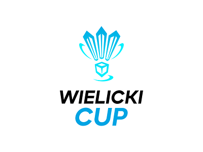 Wielicki CUP logo badminton birdie crystal cup logo logo design salt shuttlecock sports logo tournament visual identity wieliczka