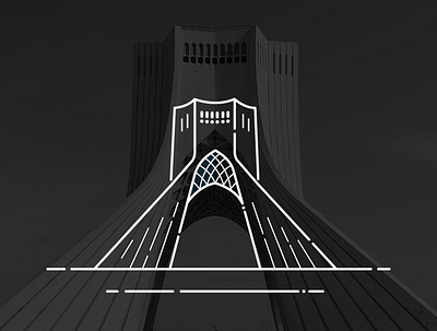 Azadi Tower art artwork cappu design illustrate illustration illustration art