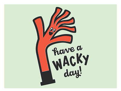 WackyDay design funny illustration illustrator tee tee design typography wacky wacky inflatable arm man