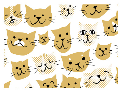 Cats Pattern cats design illustration kitten kitties pattern vector