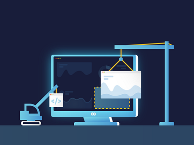 From Start to Finish branding business computer data design icon illustration safe vector