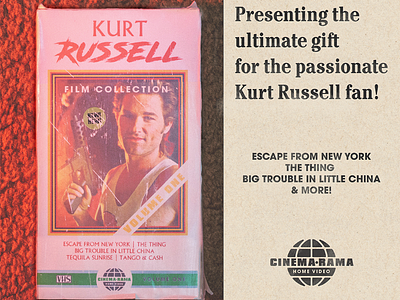 Kurt Russell VHS art cinema custom design film graphic design kurt russell movies vcr vhs vhs tape video