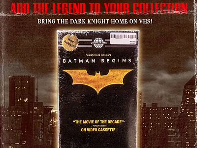 Batman Begins VHS cinema cinemarama design graphicdesign movie vhs vhstape vhsart vhsedit vhsforever vhstapes