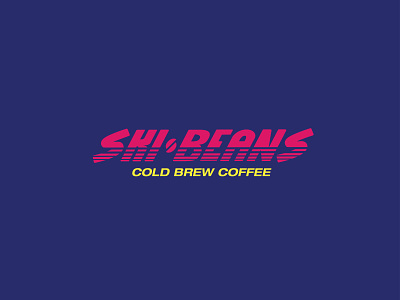 SkiBeans: A 80s inspired coffee company for skiers 1980s 1990s 80s 90s branding coffee design graphic design logo retro ski