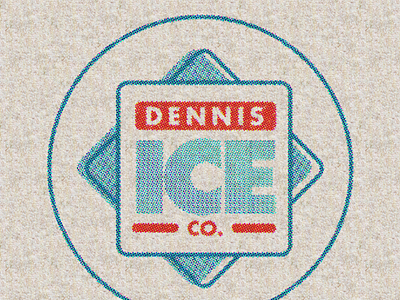 Dennis Ice Co. 1950s graphic design ice delivery ice man retro