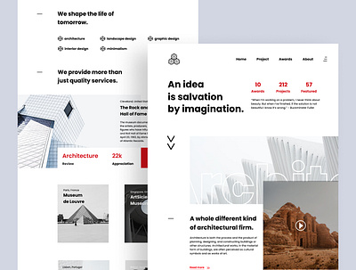 Architecture Landing Page architecture clean creative interface landing page minimal minimalism typography ui design ui ux web design website