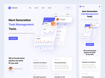 Taskroom - Task Management Landing Page