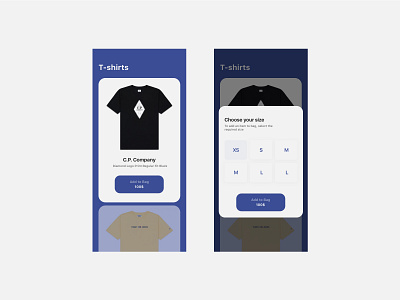 E-commerce, clothing shop design e commerce mobile t shirts ui ux