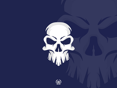 Skull animation art branding design flat icon illustration logo minimal vector