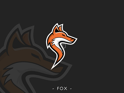 FOX animation art branding design flat icon illustration logo minimal vector