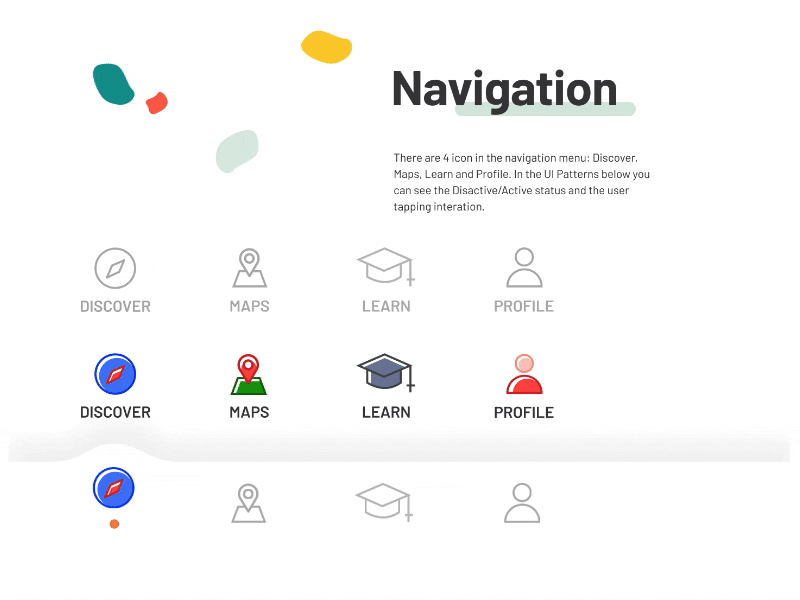 flinto animation animation app design discover flinto learn maps menu menu bar navigation tabs ui ui design