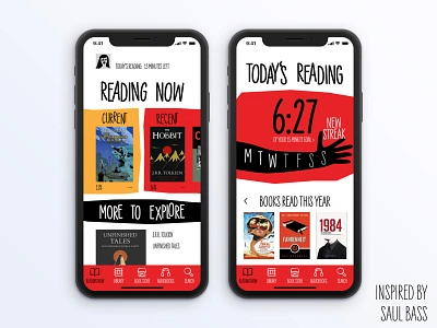 iBook app in Saul Bass style app bhsad bhsadmad design dunkcontest iambritankastudent mad6 mad666 mobile mobile app design mobile design mobile ui ui
