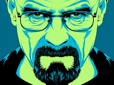 Walter White v.03 amc fan fanart heisenberg illustration tv series vector walter white