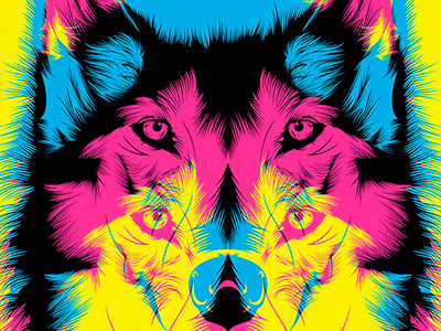 Wolf CMYK adobe animal art artgraphic face graphicart vector vectorial wacom wolf