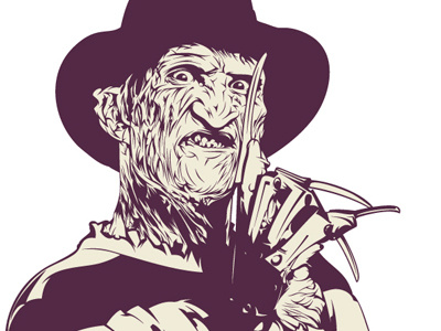 A Nightmare on Elm Street fan art film freddy krueger horror illustration vector wes craven