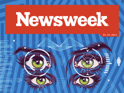 Newsweek Magazine. artwork cover editorial eyes illustration illustrator magazine newsweek tech technology vector