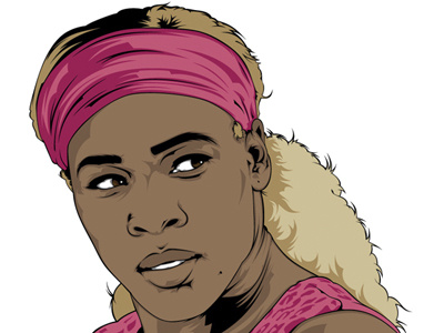 ESPN atp champion digital art espn illustration illustrator player portrait serena williams tennis vector
