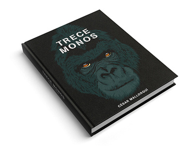 13 Monos animal artwork book cover cover editorial face gorilla illustration illustrator nature vector