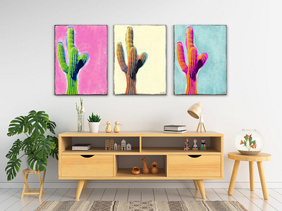 Untitled Saguaros Triptych