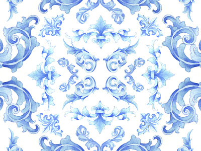Arabescos acuarelas arabescos azul celeste decorativo elementos equilibrio ornamentos simétrico
