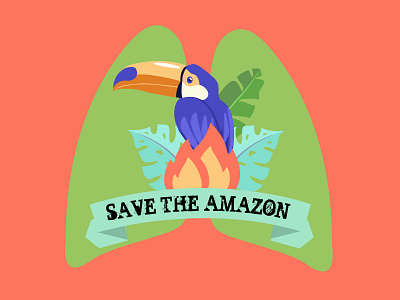 Proteger Amazonas amazon amazonas animales aves botánico cartel colores especies floral hojas ilustración naturaleza oxígeno tarjeta vector vida