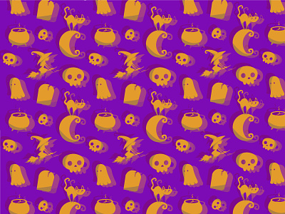 Pattern Halloween brujas design estampa fantasmas fondo halloween illustration ilustración infantil noche patrón pattern vector