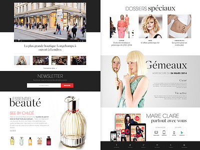 Marie Claire New Homepage design hompage magazine marie claire photo ui videos