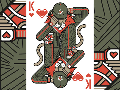 King of Hearts - HYPEBEAST PLAYING CARDS character flat hat heart hype king lion playing cards poker swag
