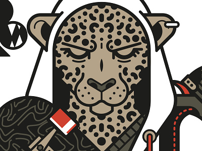 Cheeta Queen of Clubs - HYPEBEAST PLAYING CARDS adobe bold card character cheeta design illustrator leopard linear playing cards poker pop queen skateboard skater street stroke swag vector vectorart