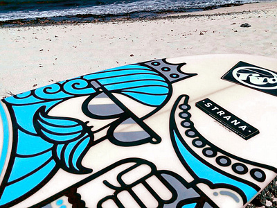 Board+Poscas illustration king poker surf surfboard