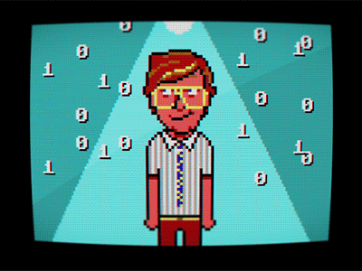 8Bit Bill Gates 8bit after effects apple bill gates cartoon computer documentary pixar steve jobs